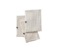 Lot de 3 Serviettes 40x40cm Gaze de Coton Vichy Coloris Pampa - JOEL -