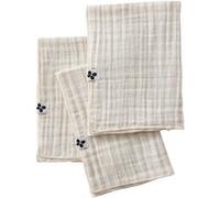 Lot de 3 Serviettes 40x40cm Gaze de Coton Vichy Coloris Pampa - JOEL -