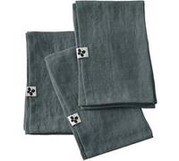 MARGAUX - Lot de 3 Serviettes 40x40cm Lin Lavé Coloris Ardoise -