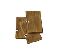 Lot de 3 Serviettes 40x40cm Lin Lavé Coloris Caramel - MARGAUX -