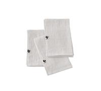 Lot de 3 Serviettes 40x40cm Lin Lavé Coloris Craie - MARGAUX -