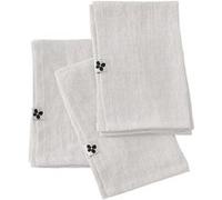 Lot de 3 Serviettes 40x40cm Lin Lavé Coloris Craie - MARGAUX - ALTOBUY Blanc