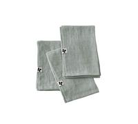 MARGAUX - Lot de 3 Serviettes 40x40cm Lin Lavé Coloris Eucalyptus -