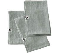 MARGAUX - Lot de 3 Serviettes 40x40cm Lin Lavé Coloris Eucalyptus -
