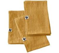 Lot de 3 Serviettes 40x40cm Lin Lavé Coloris Miel - MARGAUX - ALTOBUY Jaune