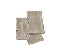 Lot de 3 Serviettes 40x40cm Lin Lavé Coloris Sable - MARGAUX -