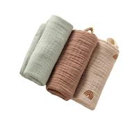 Lot de 3 serviettes carrées en coton pour bébé à la mode pour nouveau-nés lingettes pour la bouche bavoirs d'allaitement bavoirs bavures
