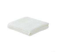 Lot de 3 serviettes de bain 100 % coton gaufré, absorbantes et douces, pour salle de bain, salle de sport et spa, 84 x 80 cm, 70 x 140 cm (blanc)