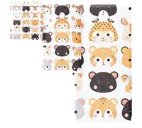 Lot de 3 serviettes de bain motif animal mignon zoo girafe serviette de bain serviette à main et gant de toilette pour hôtel, spa, salle de bain