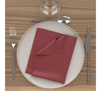 Lot de 3 serviettes de table 40x40 cm ALIX rouge, par Soleil d'Ocre Rouge G