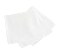 Lot de 3 serviettes de table 45x45 cm HÉLIOS Blanc 100% coton + enduction acrylique