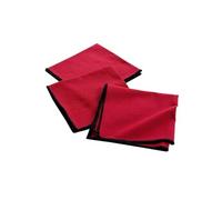 Douceur d'intérieur - Lot de 3 serviettes de table en coton recy naïs - Bordeaux - Douceur d'intérieur Rouge G