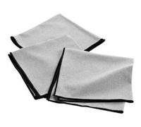 Douceur d'Intérieur Serviettes de table Mistraline 40×40 cm Coton recyclé Gris chiné – Lot de 3