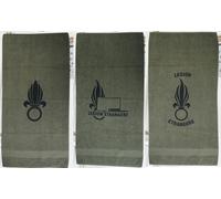 LOT DE 3 SERVIETTES DE TOILETTE LEGION ETRANGERE LEGIONAIRE REGIMENT ETRANGER