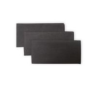 Soleil d'ocre Lot de 3 Serviettes en Coton Panama Anthracite, Gris, 45 x 45 cm