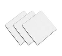 Soleil d'ocre, Panama Lot de 3 Serviettes en Coton, Blanc, 45x45 cm