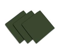 Soleil d'ocre, Panama Lot de 3 Serviettes en Coton, Vert, 45x45 cm