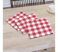 Lot de 3 Serviettes en Coton 45x45 cm Vichy, par Soleil d'Ocre