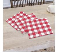 Lot de 3 serviettes en coton 45x45 cm VICHY, par Soleil d'Ocre
