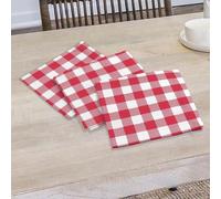 Lot de 3 Serviettes en Coton 45x45 cm Vichy, par Soleil d'Ocre