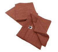 Lot de 3 serviettes en gaze de coton GAIA - L'EFFET PAPILLON - Terracotta - 40 x 40 cm