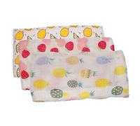 Lot de 3 Serviettes pour Bébé en Coton, Débarbouillettes Douces