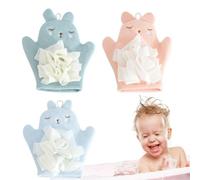 Lot de 3 serviettes pour bébé, éponges de bain à motif animal, serviettes de bain pour enfants, adaptées aux bébés et aux tout-petits de 0 mois et plus, profitez d'un moment de bain heureux