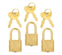 Lot de 3 Set de Set de Cadenas Anciens en Plastique pour Boîte de Rangement Pirate, Design Rétro, Résistants à l'usure, pour Décorer Votre Coffre ou Installation DIY