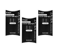 Lot de 3 Sets 3 Cartouches Recharge pour Hi-Techpoint V5/V7 Noir - PILOT - Roller - Moyenne - Rechargeable - Non