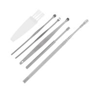 Lot de 3 Sets de Sets de Kits de Acier Inoxydable oreilles Rotatifs | Double Tête 360°, Usage Familial à Domicile, Réutilisable, Prise Sûre, pour Adultes et Canal Auditif