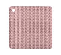 Lot de 3 sets table cuisine en silicone résistants à la chaleur jusqu'à 230 °C, tapis cocotte anti-fuite, antidérapant, isolant, séchage vaisselle, dessous verre pour Friteuse(Pink,Square)