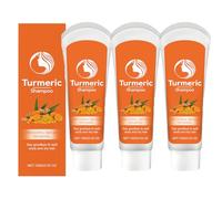 Lot de 3 shampoings infusés au curcuma, traitement intensif de réparation des cheveux pour cheveux abîmés, nettoyage en profondeur, soin du cuir chevelu, contrôle de l'huile avec des substances