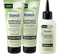 Lot de 3 shampoings pour cuir chevelu Sensitive (250 ml) + après-shampoing pour cuir chevelu Sensitive (200 ml) + Sérum Sensitive pour cuir chevelu (150 ml) + brosse de massage pour cuir chevelu