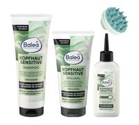 Lot de 3 shampoings pour cuir chevelu Sensitive (250 ml) + après-shampoing pour cuir chevelu Sensitive (200 ml) + Sérum Sensitive pour cuir chevelu (150 ml) + brosse de massage pour cuir chevelu