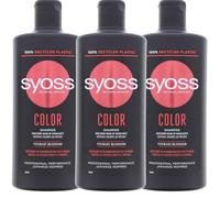 Lot de 3 shampoings Syoss Color - 440 ml chacun - Pour cheveux colorés et méchés - Protection et soin