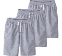 Lot de 3 Shorts D'été Short Cargo Homme Pantacourt Homme Taille Élastique Pantalon Court éTé Coton Blend Cordon de Serrage Bermuda de Travail Couleur Unie Sport Fitness Loisirs Jogging