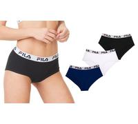 Lot de 3 shortys Fila en coton pour femme de Fila : Noir blanc et bleu / L
