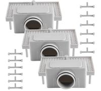 Lot de 3 siphons de caniveau de douche avec 4 boucles pour caniveau de douche, filtre à cheveux, filtre de douche, tamis pour caniveau de douche avec système anti-odeurs, attrape-cheveux, évacuation