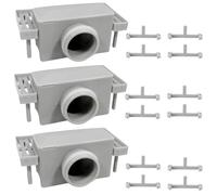Lot de 3 siphons de douche avec filtre anti-odeurs - Joint de siphon avec 6 boucles en plastique - Pour drain de douche, drain de sol, évacuation d'eau - Attrape-cheveux