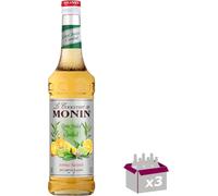 Lot de 3 Sirop Monin - Concentré Lime Juice Cordial Citron / Citron vert - 70cL