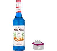 Lot de 3 Sirop Monin - Curaçao bleu - 70cL
