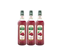 Lot de 3 sirops de Cerise Mathieu Teisseire, pour boissons cocktails, cocktails sans alcool, sodas, thés, cafés, chocolats, milk-shakes, 3 bouteilles de 1L