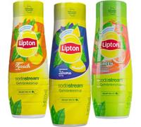 Lot de 3 sirops pour Sodastream Lipton Ice Tea Citron, Vert, Pêche