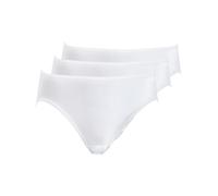 Lot de 3 Slip de bikini Femme Poesie Pompadour 7760-7761-054 38-48 Blanc ou Noir
