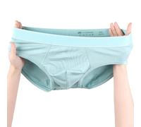 Lot de 3 slips en coton pour homme, taille moyenne, avec pochette en forme de U, tissu doux respirant, soutien bombé, pour homme (XL, vert)