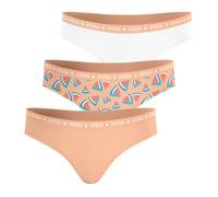 Lot de 3 slips fille ecopack girl mode athena fille rose corail-pastèque-blanc 8A