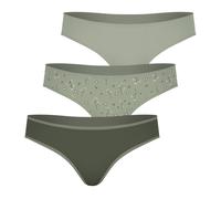 Lot de 3 slips girl mode by uni kaki fumé-imprimé fleurs-u 6A