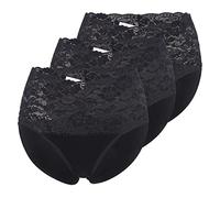Lot de 3 slips taille haute Nina von C. - En coton fin - Noir - 46