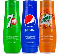 Lot de 3 Sodastream, Pepsi, Mirinda, 7up 440ml