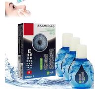 Lot de 3 solutions éclaircissantes pour les yeux, gouttes oculaires japonaises, liquide de soin des yeux japonais, solution éclaircissante pour les yeux, traitement des problèmes oculaires, élimine la